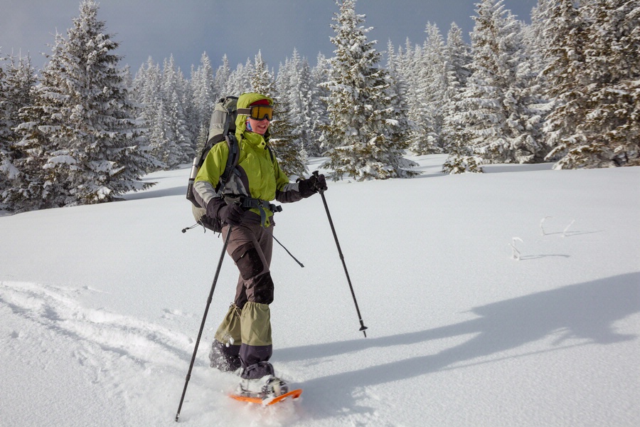 snowshoeing